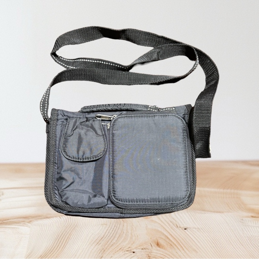 Connections Women's Black with White Accents Mini Crossbody Bag - Picture 2 of 12